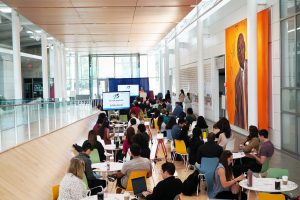 Attendees gathered at the Siebel Center for Design