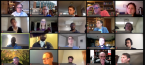 I-Corps participants meet virtually over zoom.