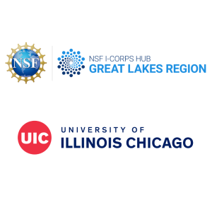 Great Lakes I-Corps Hub logo and UIC logo