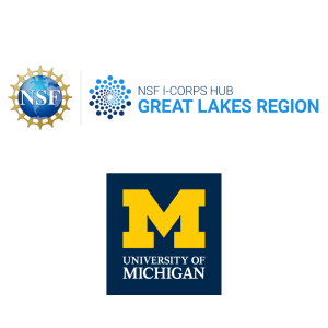 I-Corps Hub logo and University of Michigan logo